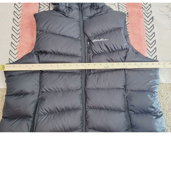 EDDIE BAUER 800 GOOSE DOWN FILLED VEST IN BLACK, SZ 2XL - Picture 13 of 15